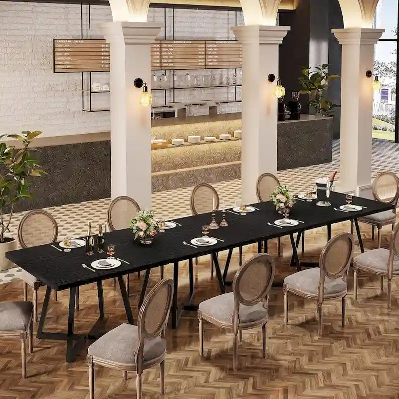 31.5 Inches Wood Square Dinner Table with Metal Base