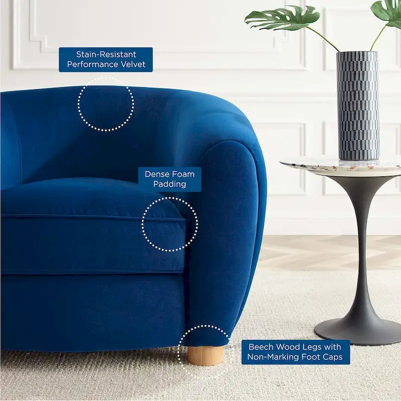 Velvet Accent Armchair