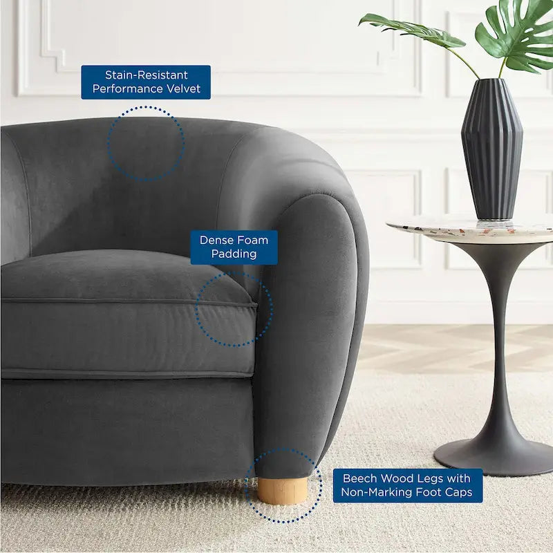 Velvet Accent Armchair