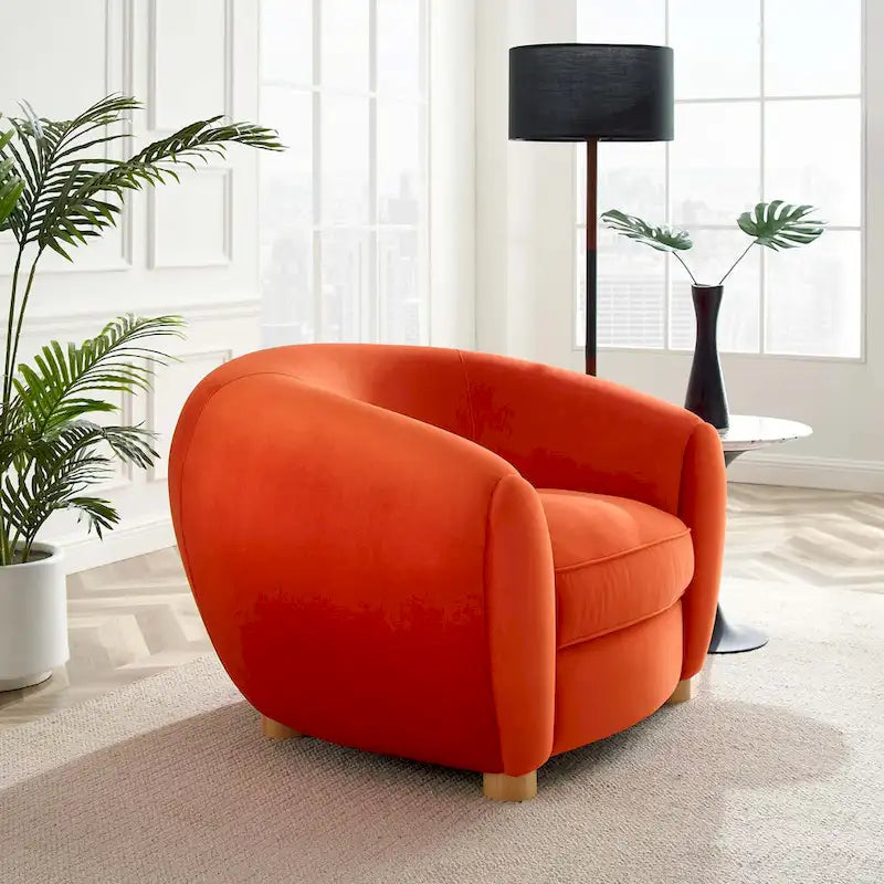 Velvet Accent Armchair