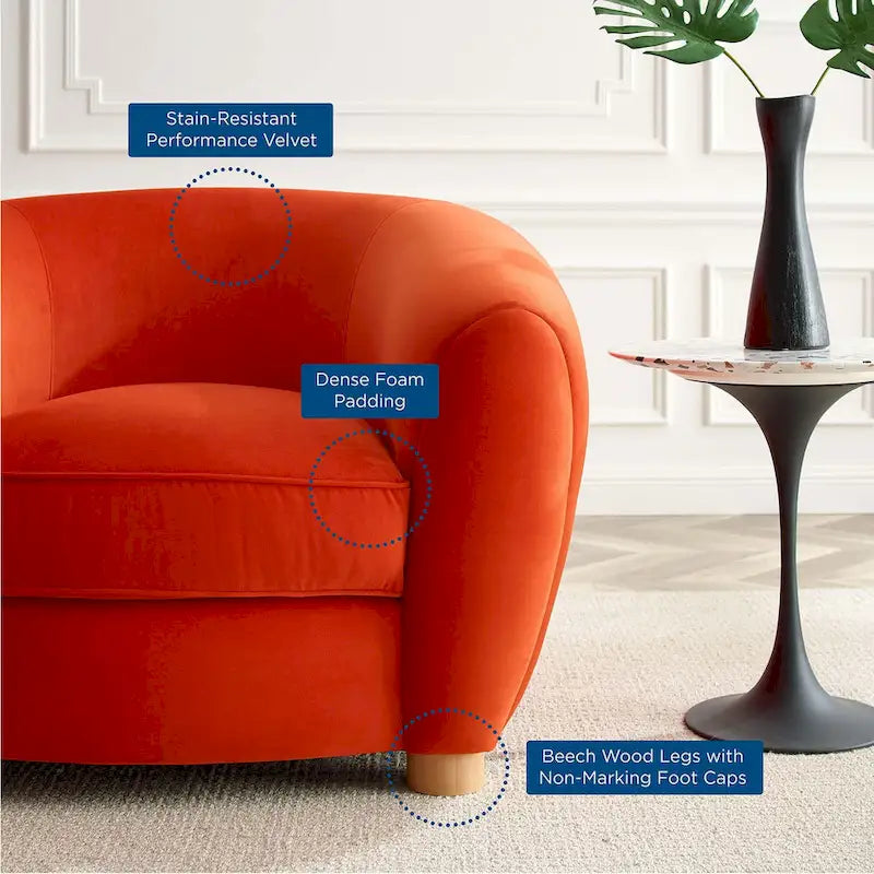 Velvet Accent Armchair