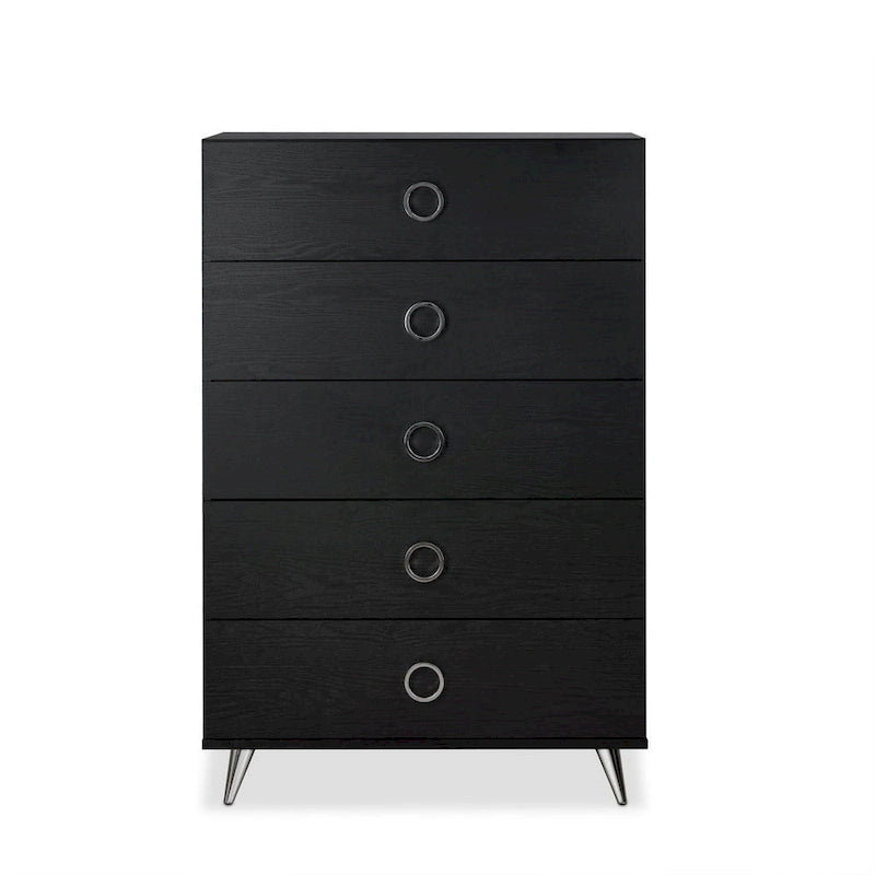 Modern Rectangular Wooden 5-Drawers Chest