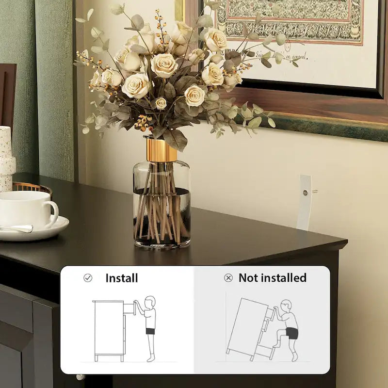 5-Drawer Dresser Chest Tall Storage Cabinet