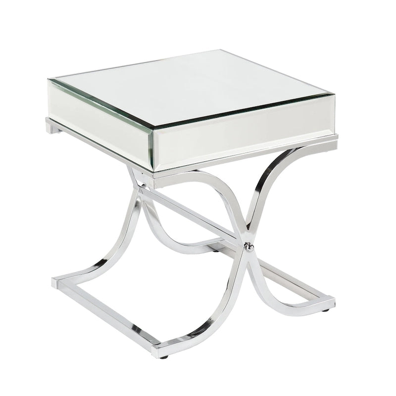 Chrome Mirrored Side Table