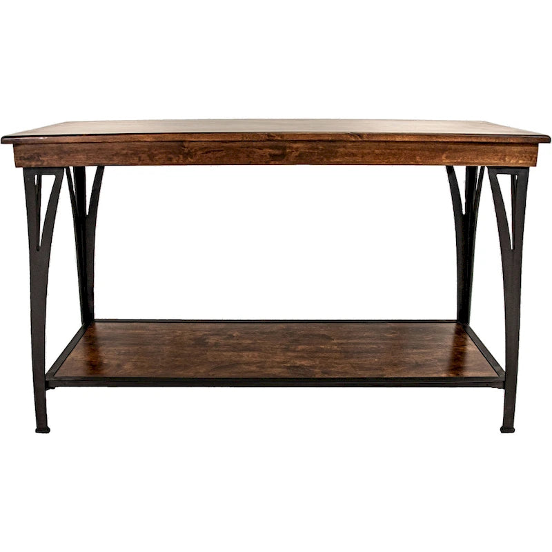 Copper Finish 1-Shelf Sofa Table