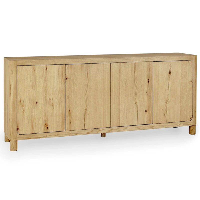 4-Door Oak Buffet - 80Wx22Dx33H