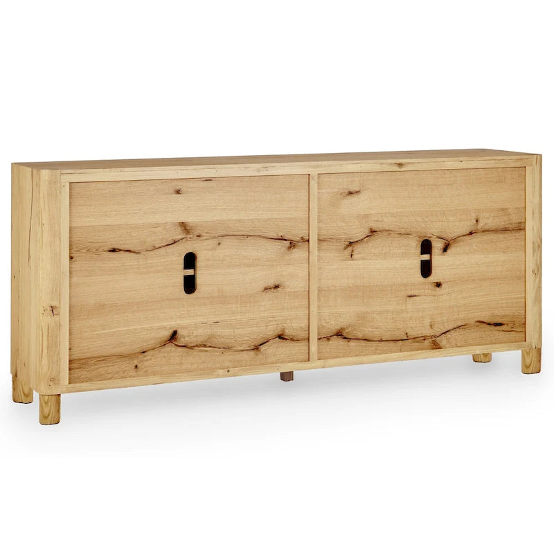 4-Door Oak Buffet - 80Wx22Dx33H