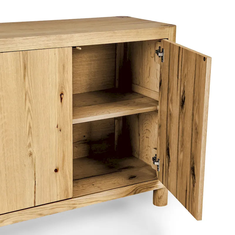 4-Door Oak Buffet - 80Wx22Dx33H