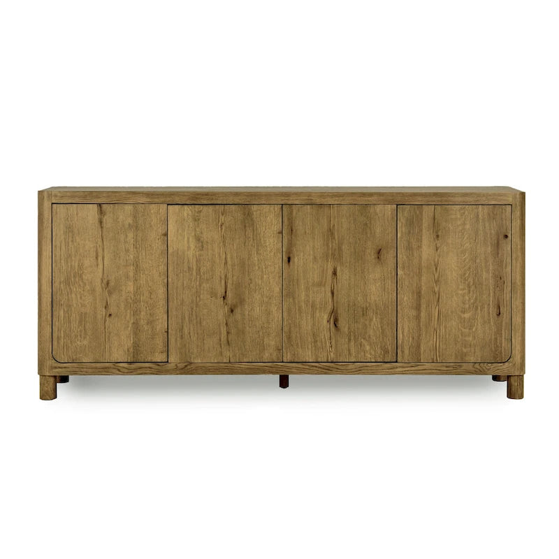 4-Door Oak Buffet - 80Wx22Dx33H