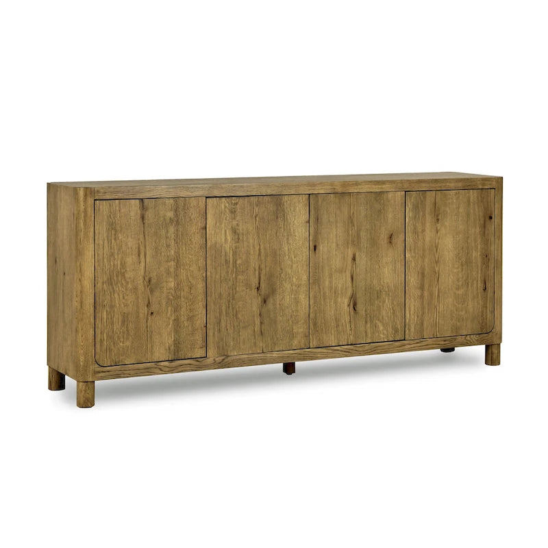 4-Door Oak Buffet - 80Wx22Dx33H