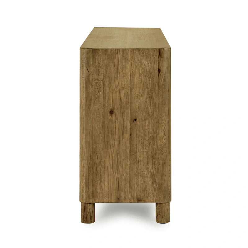 4-Door Oak Buffet - 80Wx22Dx33H