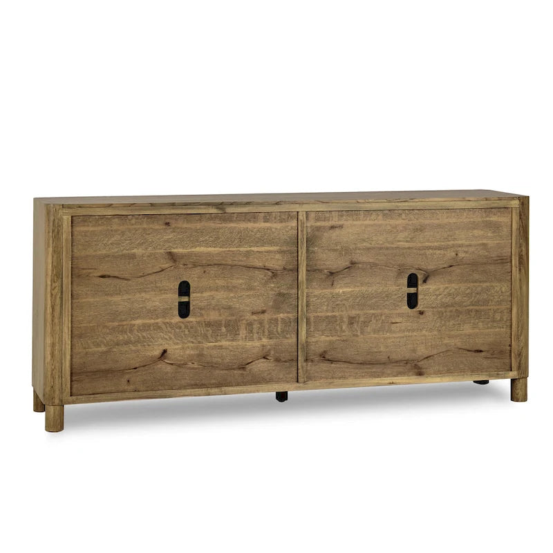 4-Door Oak Buffet - 80Wx22Dx33H