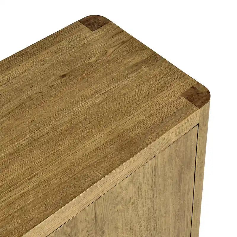 4-Door Oak Buffet - 80Wx22Dx33H