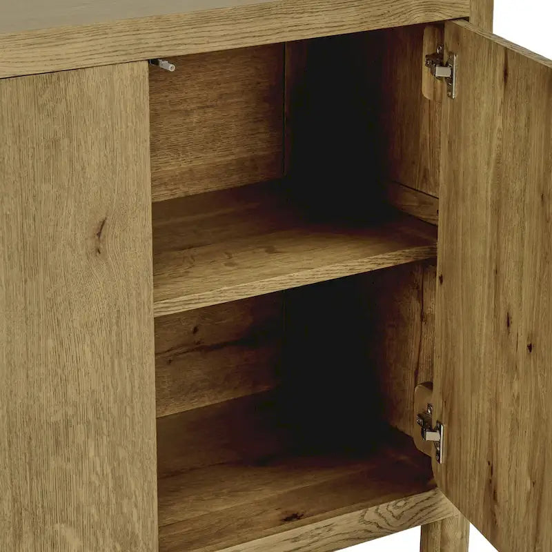 4-Door Oak Buffet - 80Wx22Dx33H