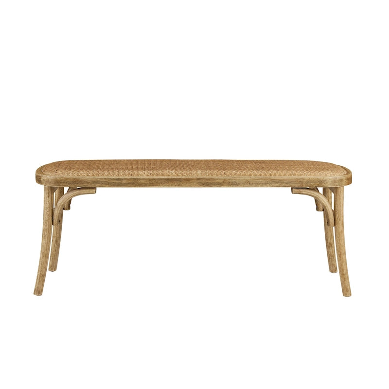 Bentwood Rattan Dining Bench