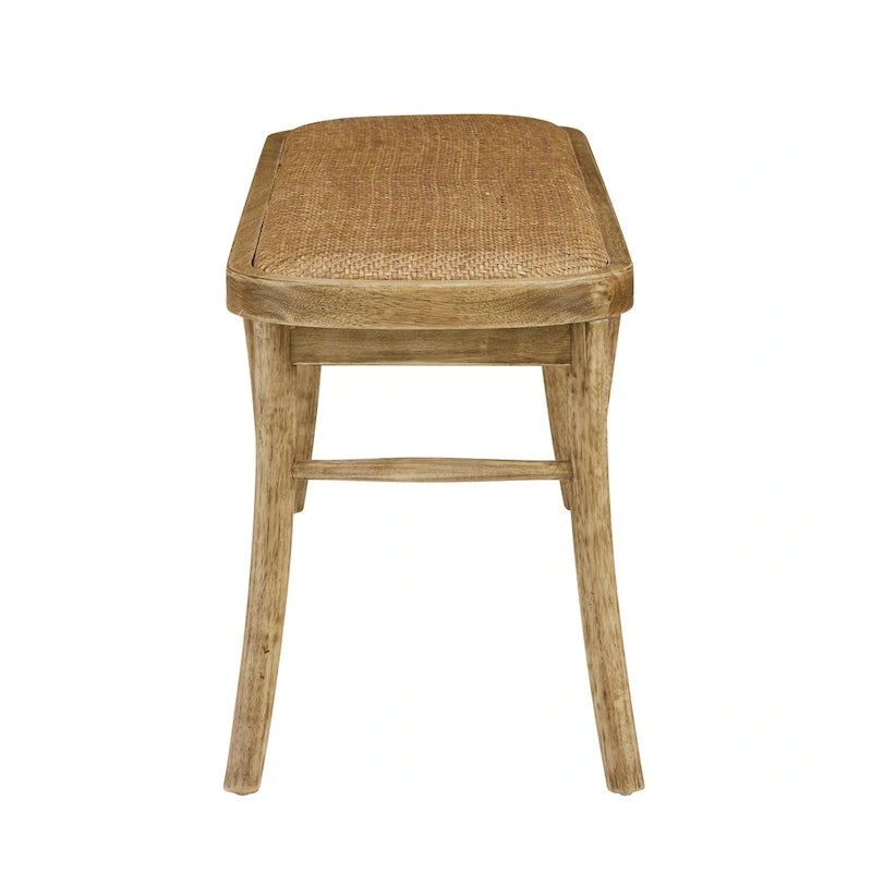 Bentwood Rattan Dining Bench