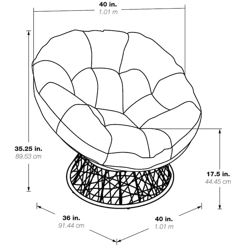 Woven Wicker Papasan Chair