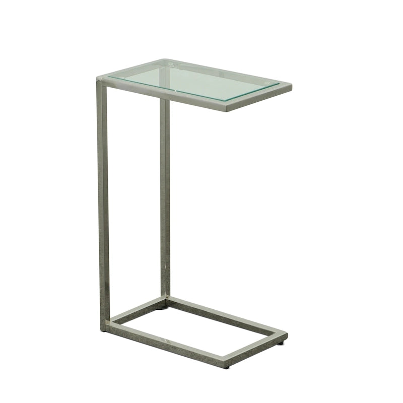 C-Form Accent Table - Harvest Oak Top - Aged Iron Base