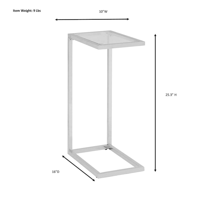 C-Form Accent Table - Harvest Oak Top - Aged Iron Base