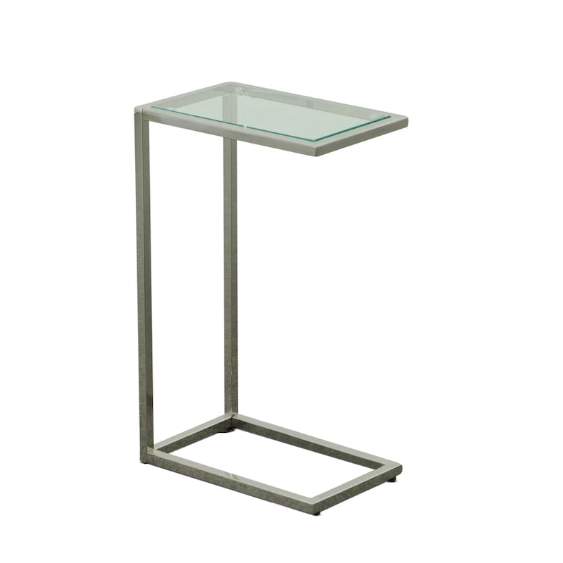 C-Form Accent Table - Harvest Oak Top - Aged Iron Base