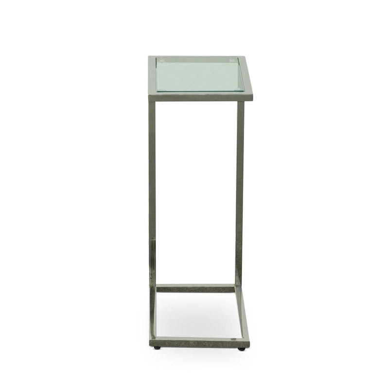 C-Form Accent Table - Harvest Oak Top - Aged Iron Base