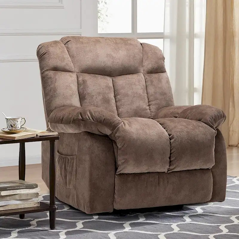 Power Lift Recliner Chair for Elderly - Heavy Duty Fabric Sofa with Safety Motion Reclining Mechanism