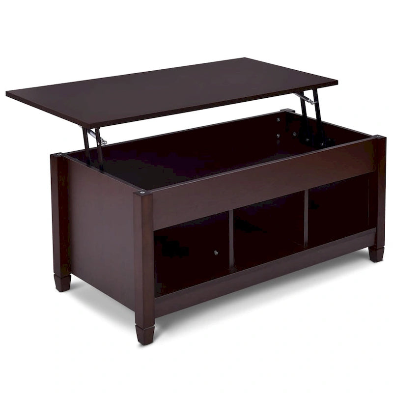Lift-top Coffee Table with Hidden Compartment