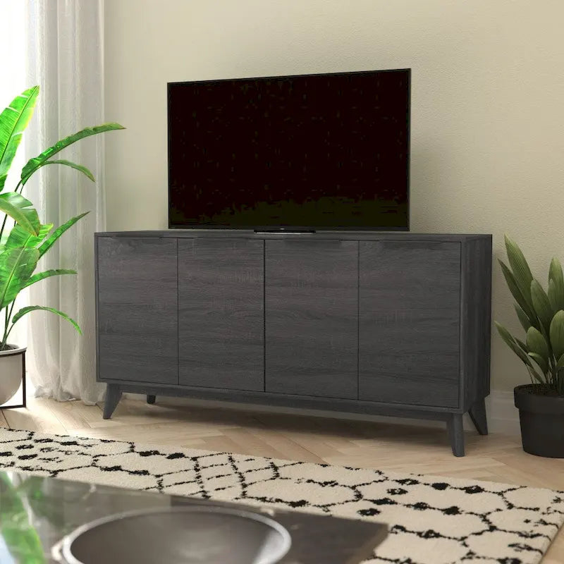 60 Buffet Cabinet with 4 Soft Close Doors and Adjustable Shelves - 15.75D x 59.25W x 29.75H