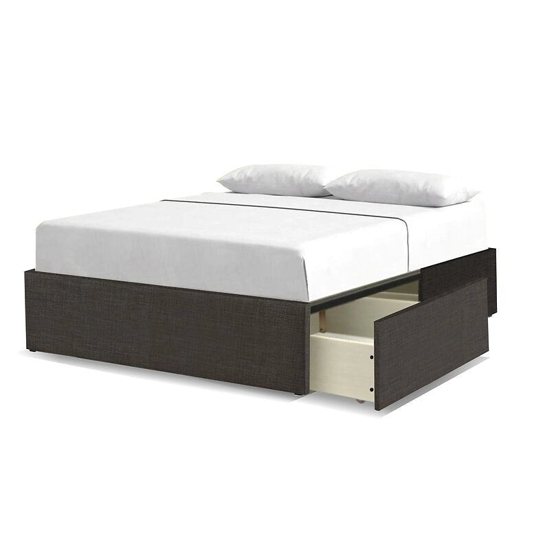 Upholstered Platform 2-Drawer Storage Bed