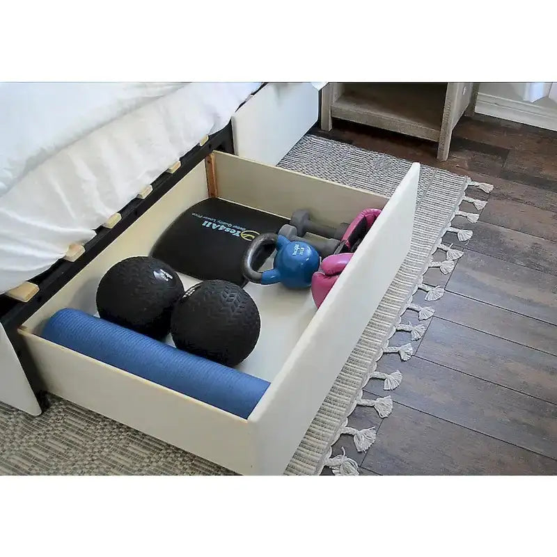 Upholstered Platform 2-Drawer Storage Bed