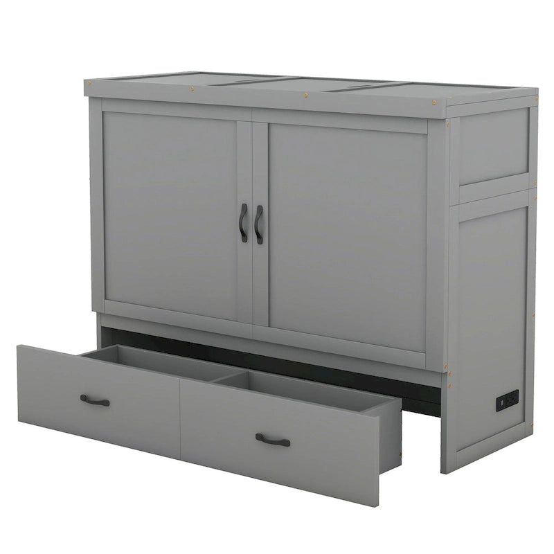 Murphy Bed with USB Port and a Large Drawer