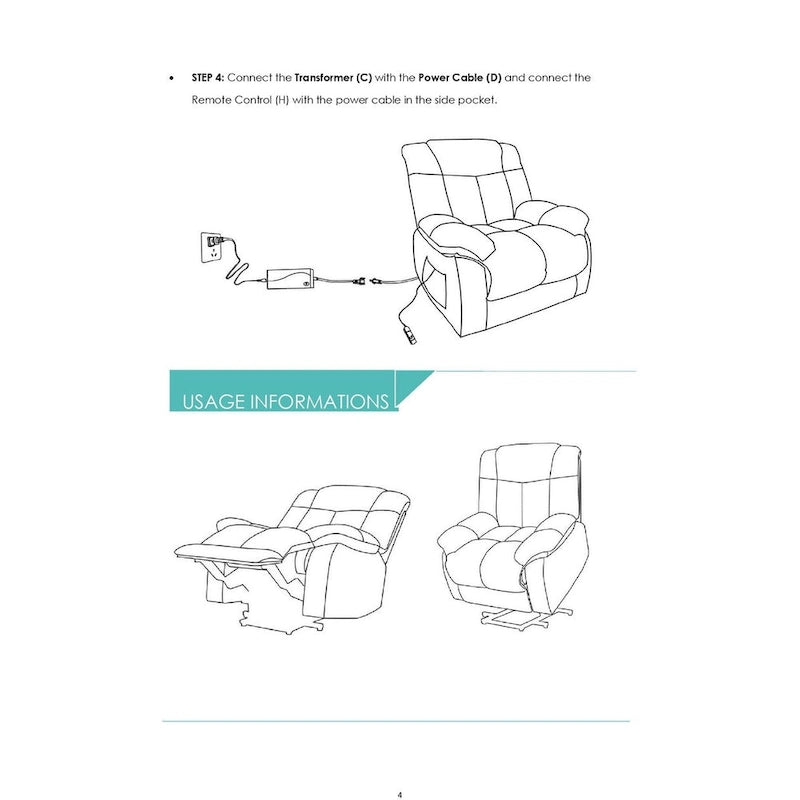 Power Lift Recliner Chair Electric Recliners for Elderly,Recliner Chair with Side Pocket