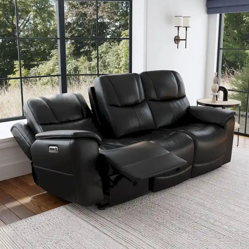 Power Reclining Sofa with Power Headrests & Lumbar
