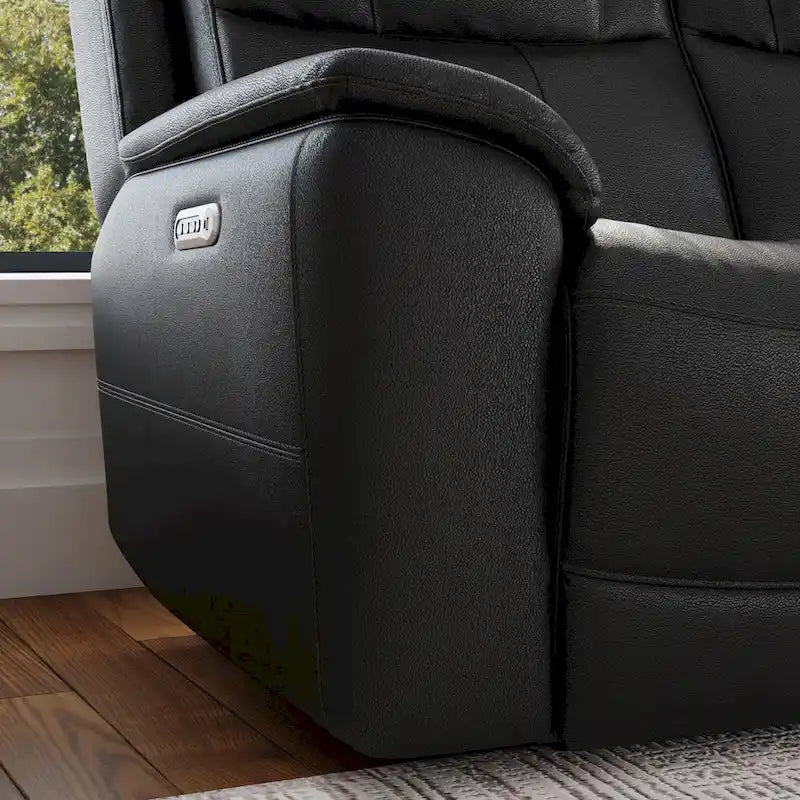 Power Reclining Sofa with Power Headrests & Lumbar
