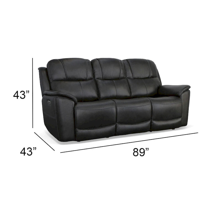 Power Reclining Sofa with Power Headrests & Lumbar