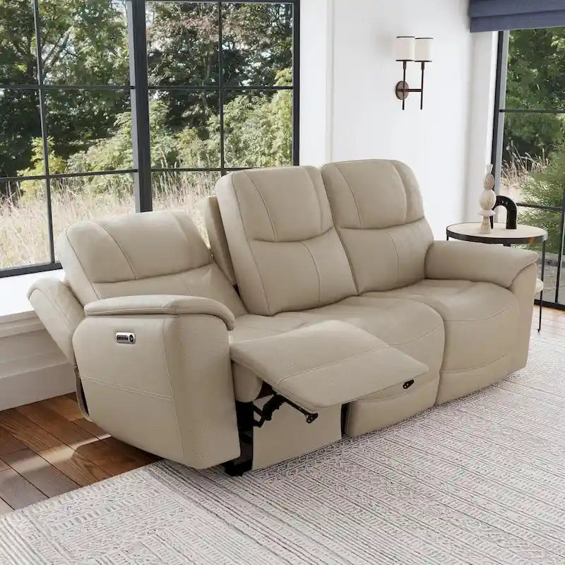 Power Reclining Sofa with Power Headrests & Lumbar