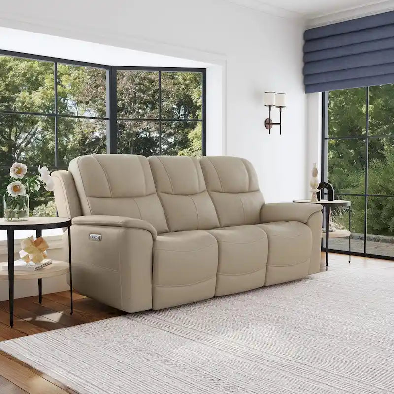 Power Reclining Sofa with Power Headrests & Lumbar