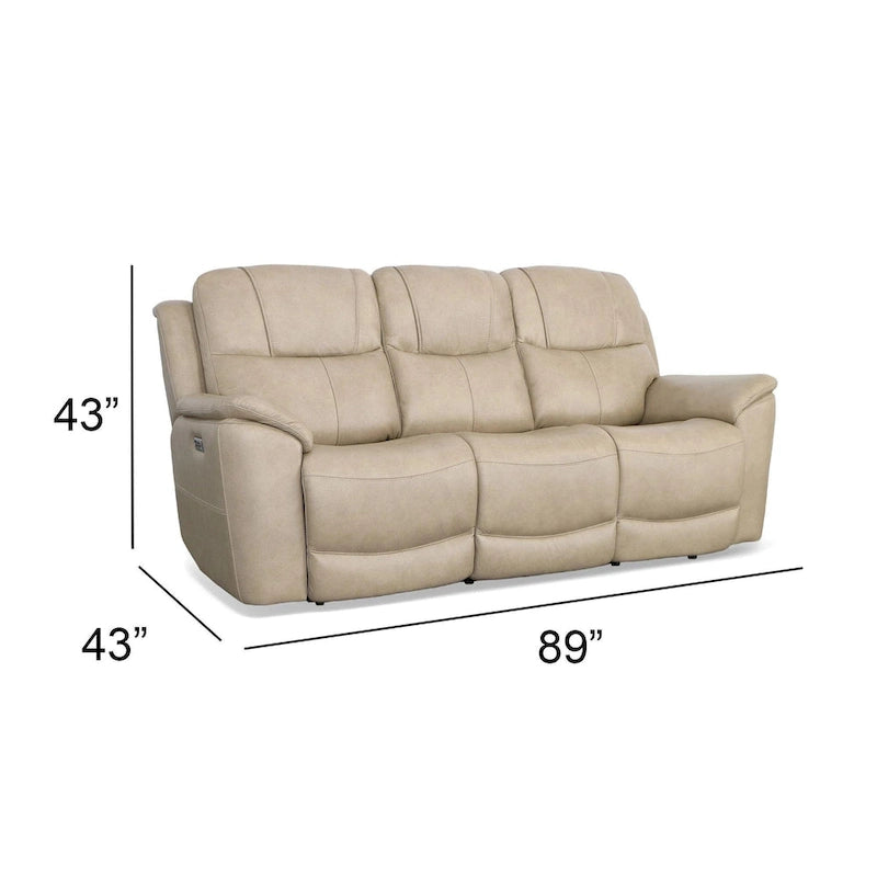 Power Reclining Sofa with Power Headrests & Lumbar