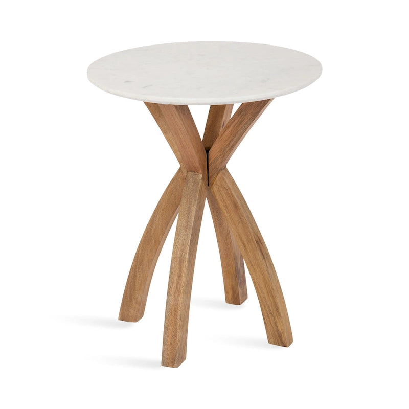 Round Wood Side Table