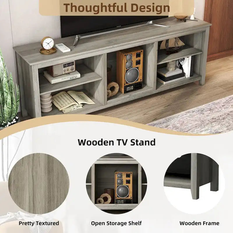 TV Stand Storage Media Console Entertainment Center, without Drawer