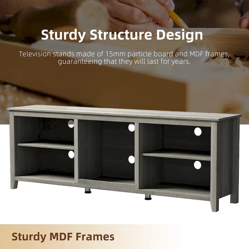 TV Stand Storage Media Console Entertainment Center, without Drawer