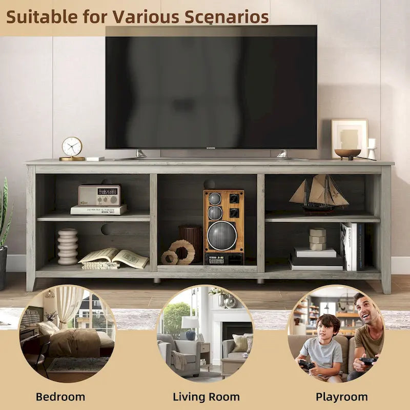 TV Stand Storage Media Console Entertainment Center, without Drawer