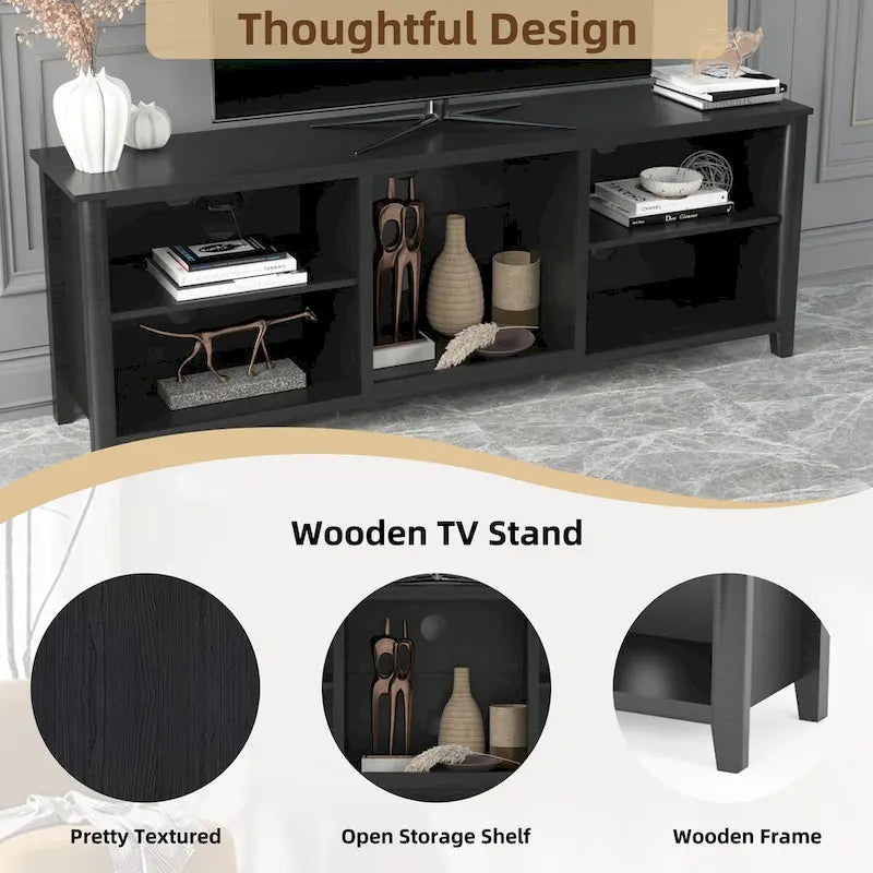 TV Stand Storage Media Console Entertainment Center, without Drawer