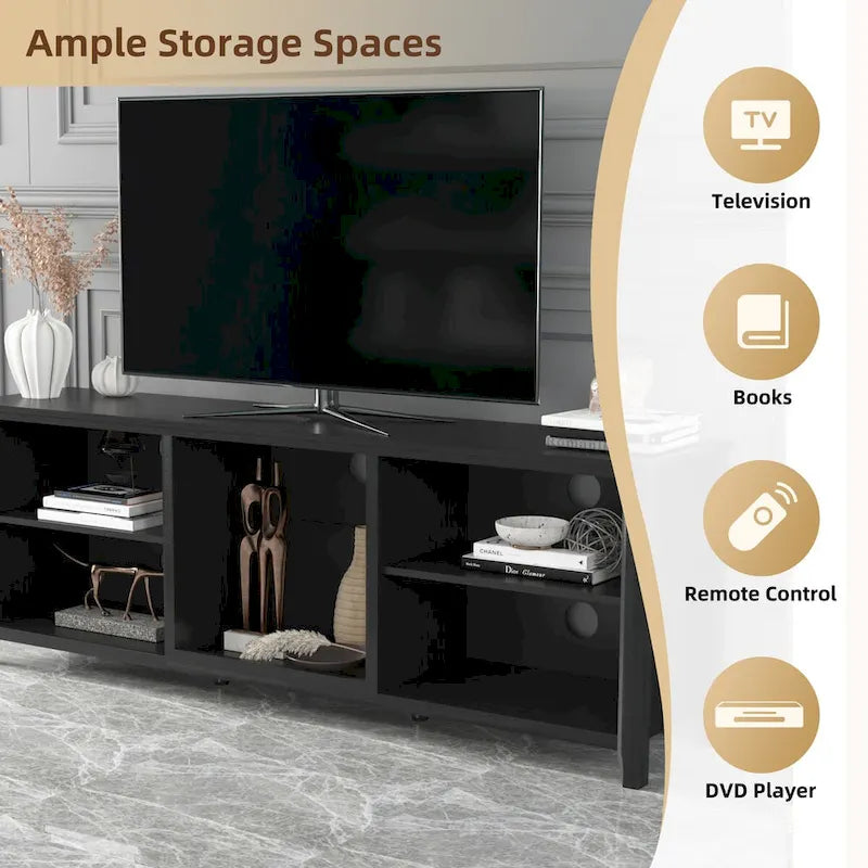 TV Stand Storage Media Console Entertainment Center, without Drawer