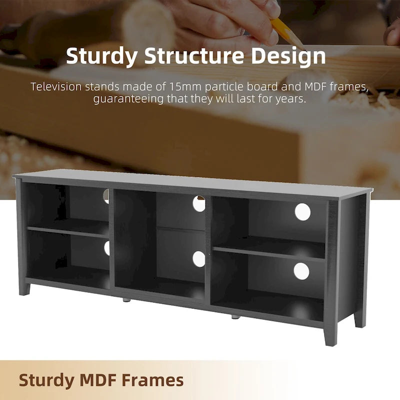 TV Stand Storage Media Console Entertainment Center, without Drawer