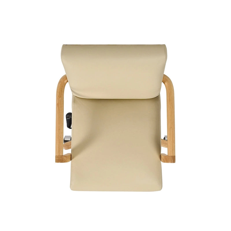 Modern Farmhouse Top Grain Leather Swivel Office Desk Chair